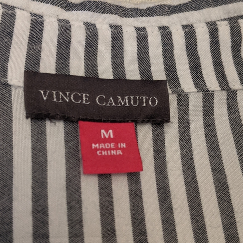 Vince Camuto Button Down Shirt & Ruffled Sleeve - Picture 3 of 7